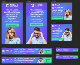 Display ad from the budget planning campaign, targeted to one of three personas