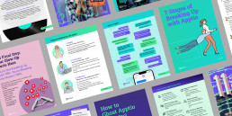 Spread from the breakup-themed ebook guide, showing chapter-specific visual treatment